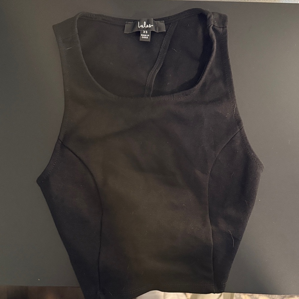 Lulu's Elegant Black Tank Top